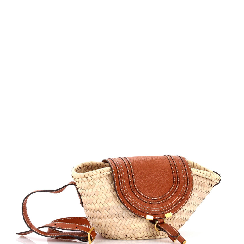 Chloe Marcie Basket Bag Raffia And