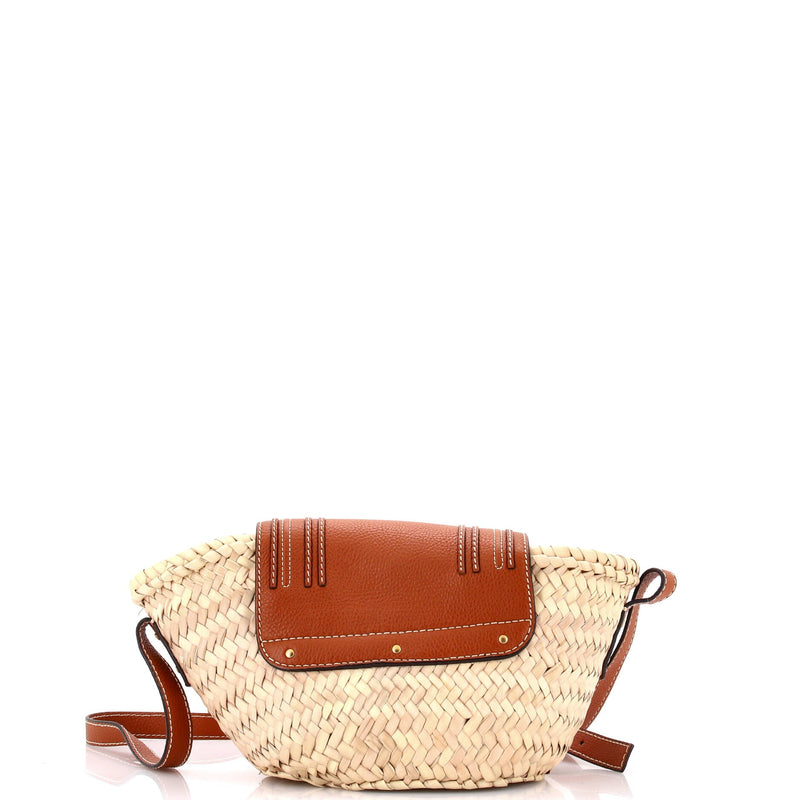 Chloe Marcie Basket Bag Raffia And