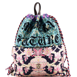 Gucci Drawstring Backpack Brocade Large