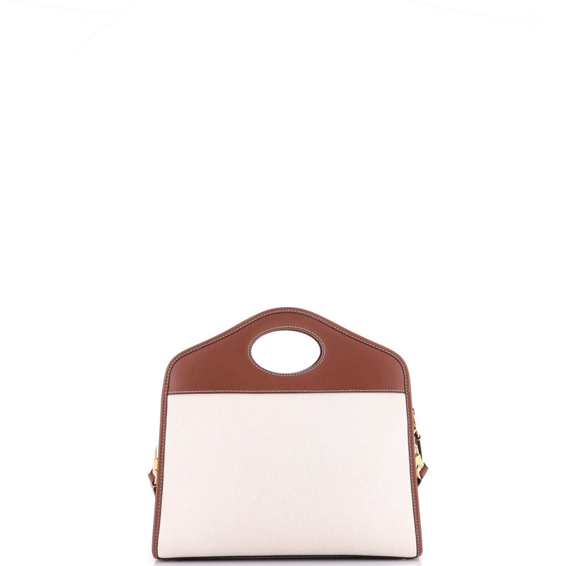 Burberry Logo Pocket Tote Canvas With