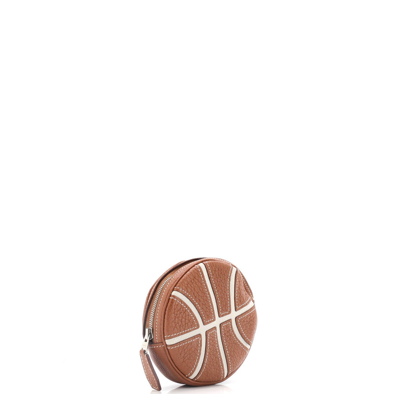 Hermes Basketball Change Purse Leather