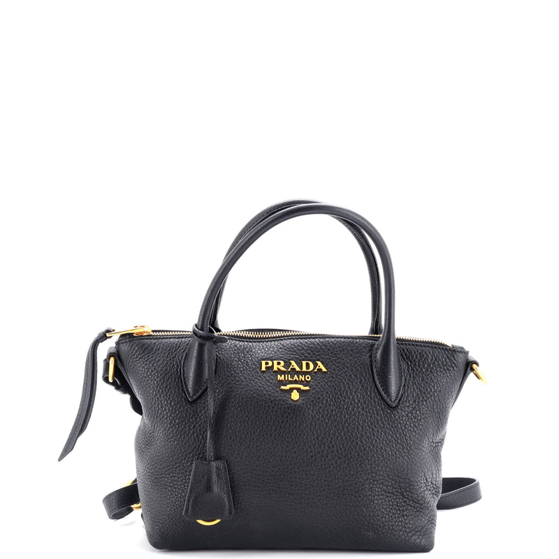 Prada Dual Strap Zip Tote Vitello Daino
