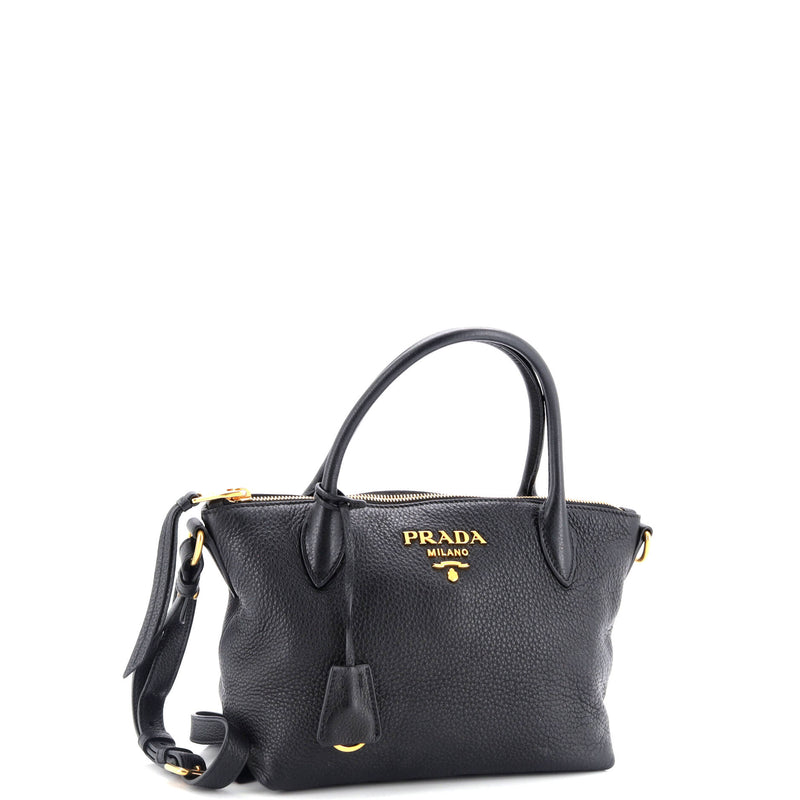 Prada Dual Strap Zip Tote Vitello Daino