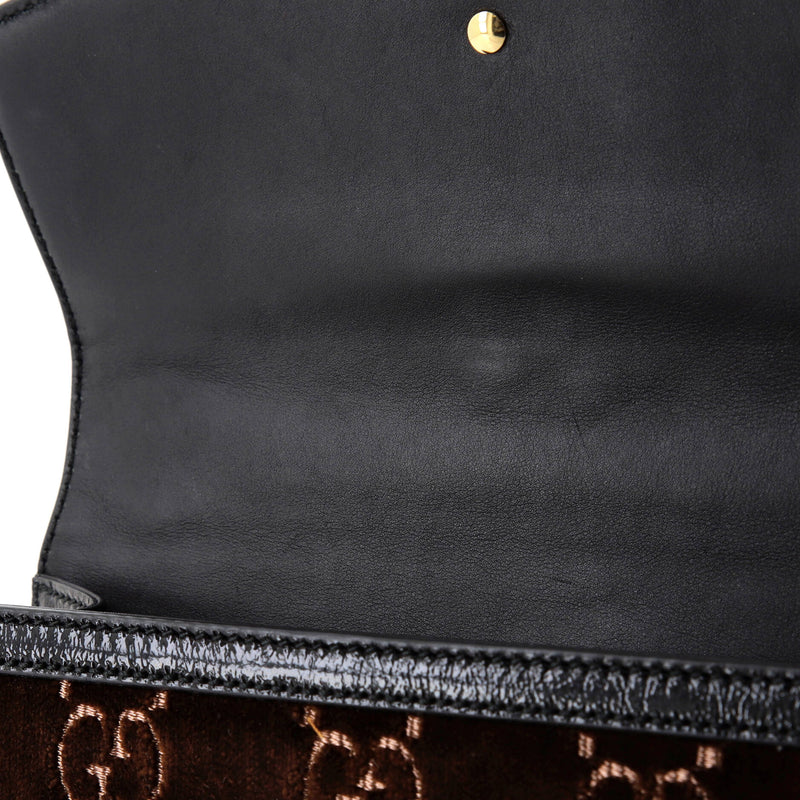 Gucci Sylvie Shoulder Bag Gg Velvet
