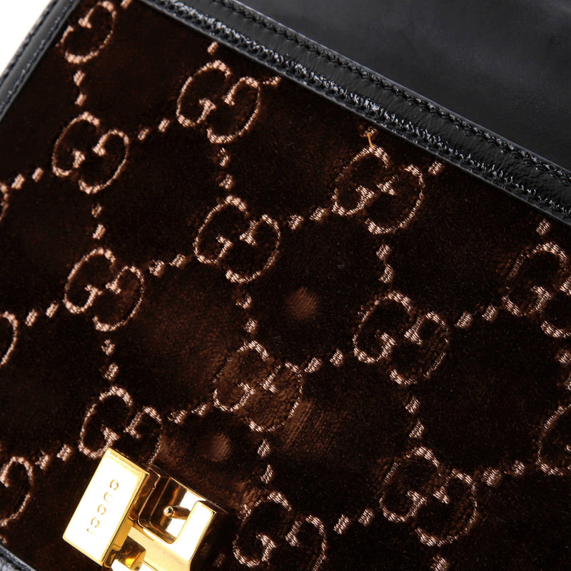 Gucci Sylvie Shoulder Bag Gg Velvet
