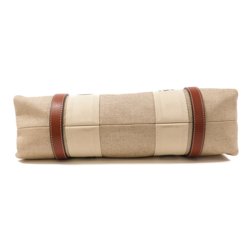 Chloe Woody Shoulder Tote Bag Canvas