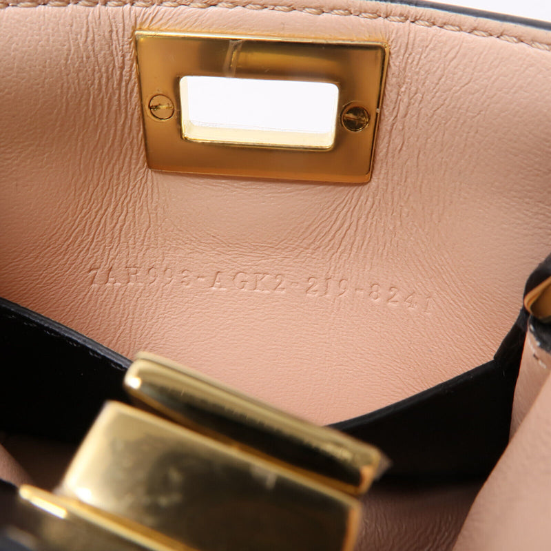 Fendi Ghw Peekaboo Bag Charm Leather