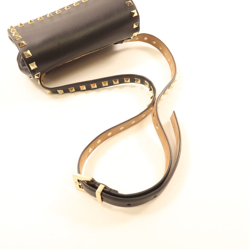 Valentino Ghw Waist Bag Calfskin Leather