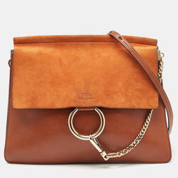 Chloe Brown Leather And Suede Medium