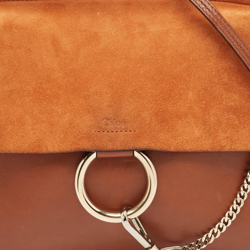 Chloe Brown Leather And Suede Medium