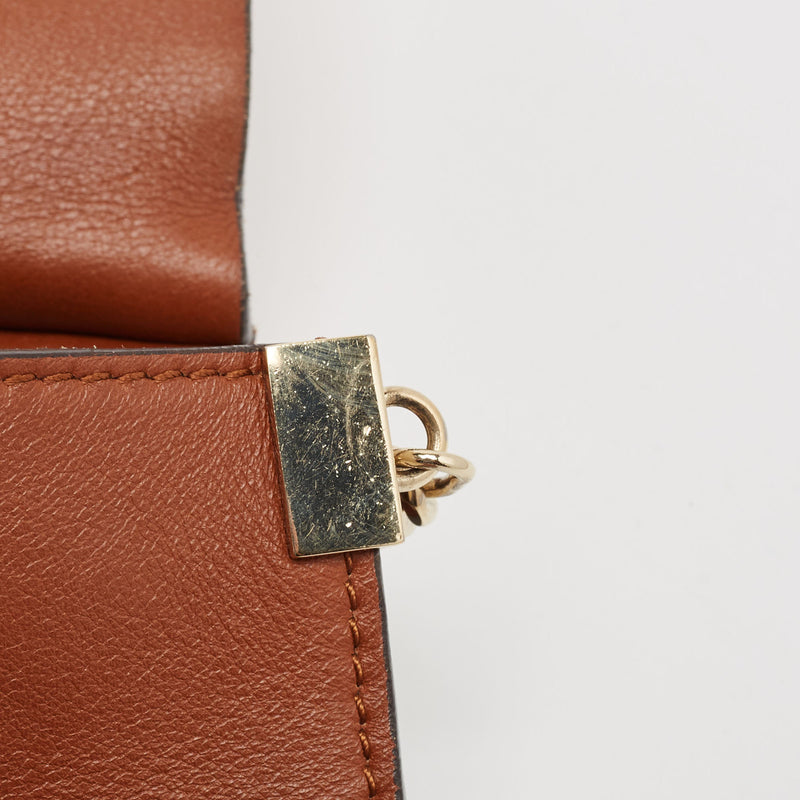 Chloe Brown Leather And Suede Medium