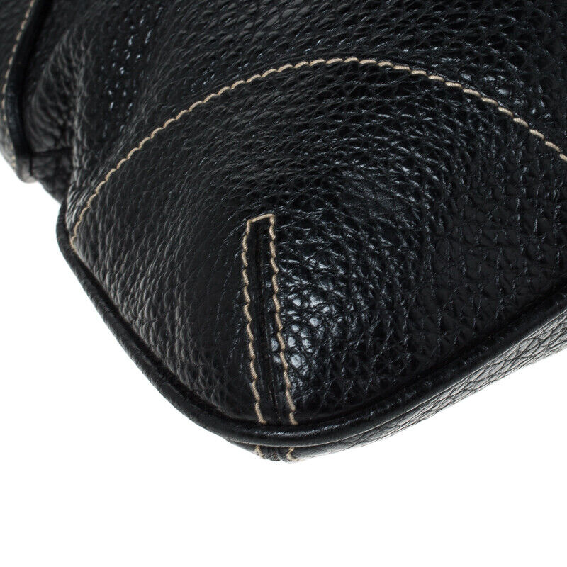 Dolce & Gabbana Black Pebbled Leather