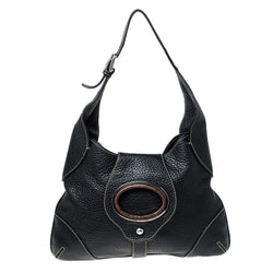 Dolce & Gabbana Black Pebbled Leather