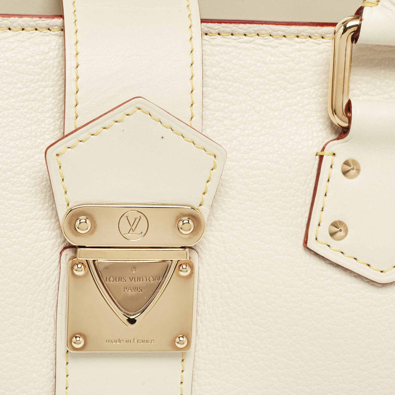Louis Vuitton White Suhali Leather