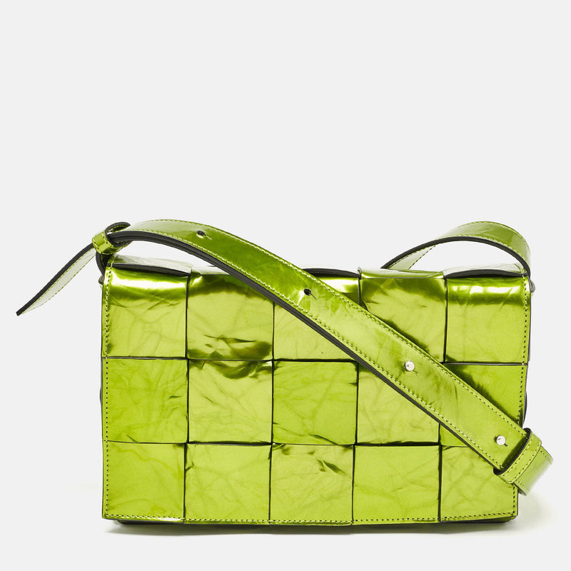 Bottega Veneta Metallic Green Leather