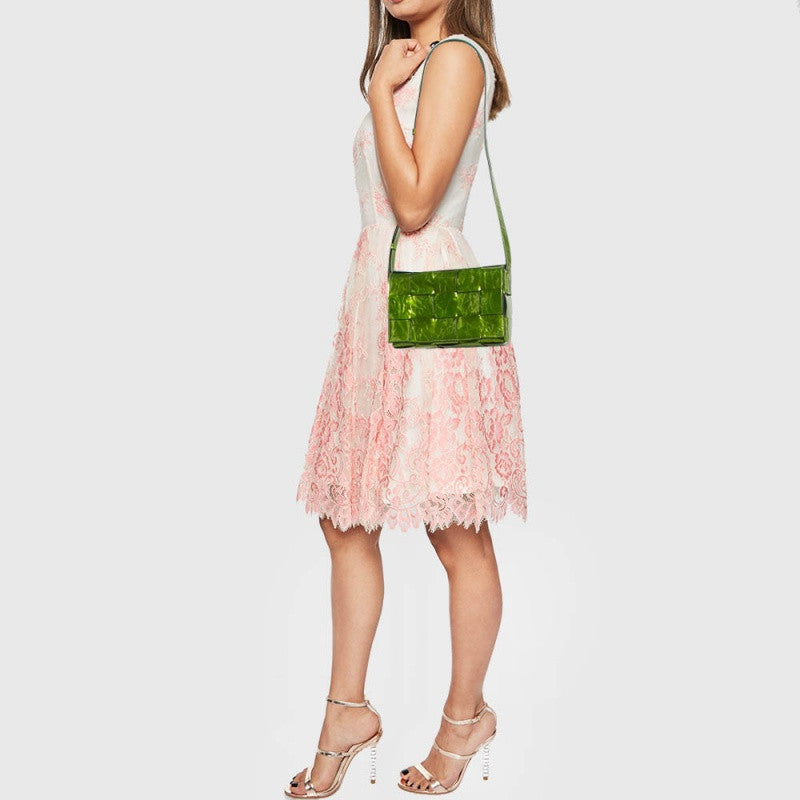 Bottega Veneta Metallic Green Leather