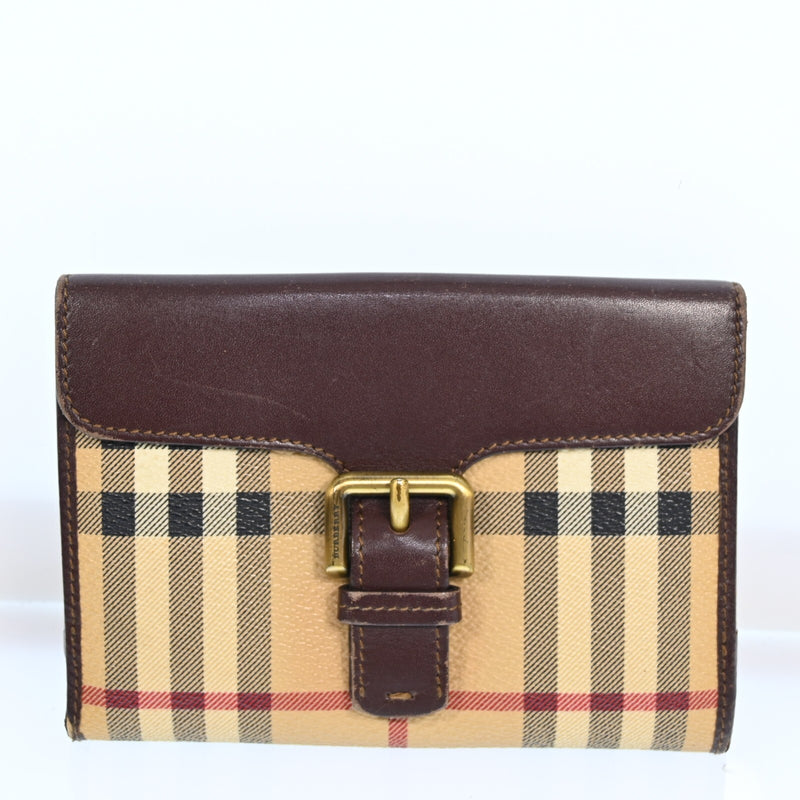 Burberry Nova Check Beige Pvc Leather