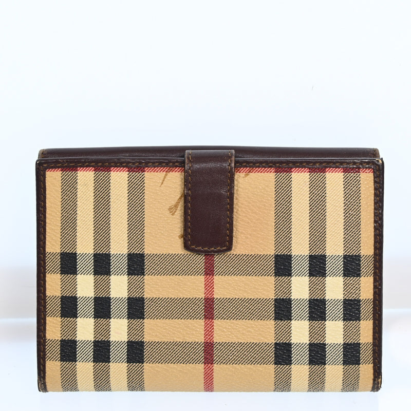 Burberry Nova Check Beige Pvc Leather