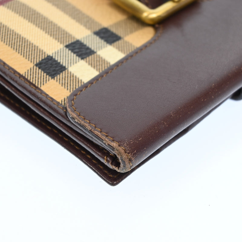 Burberry Nova Check Beige Pvc Leather