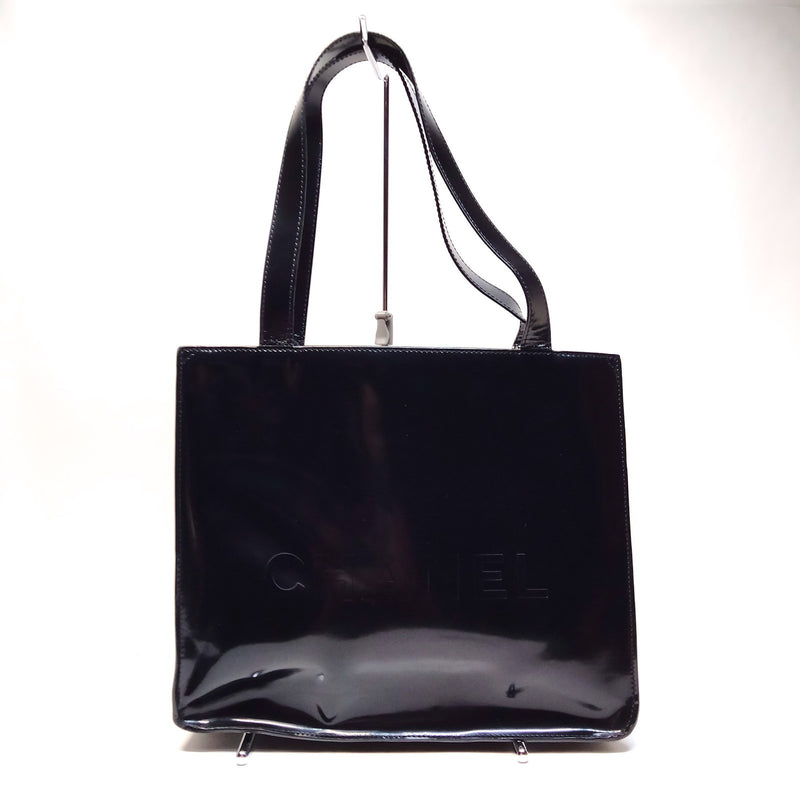 Chanel Hand Bag Black Patent Leather