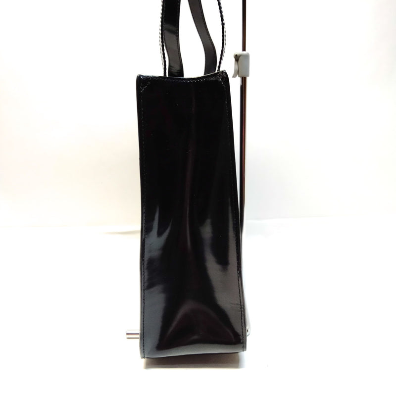 Chanel Hand Bag Black Patent Leather