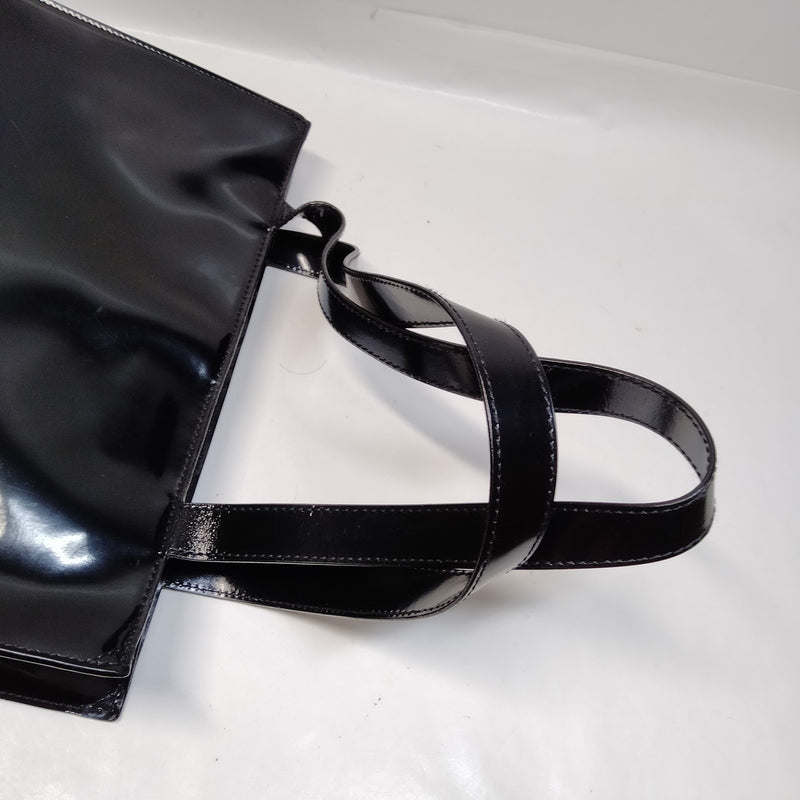 Chanel Hand Bag Black Patent Leather