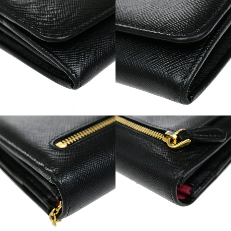 Prada Logo Saffiano Multic Long Bifold