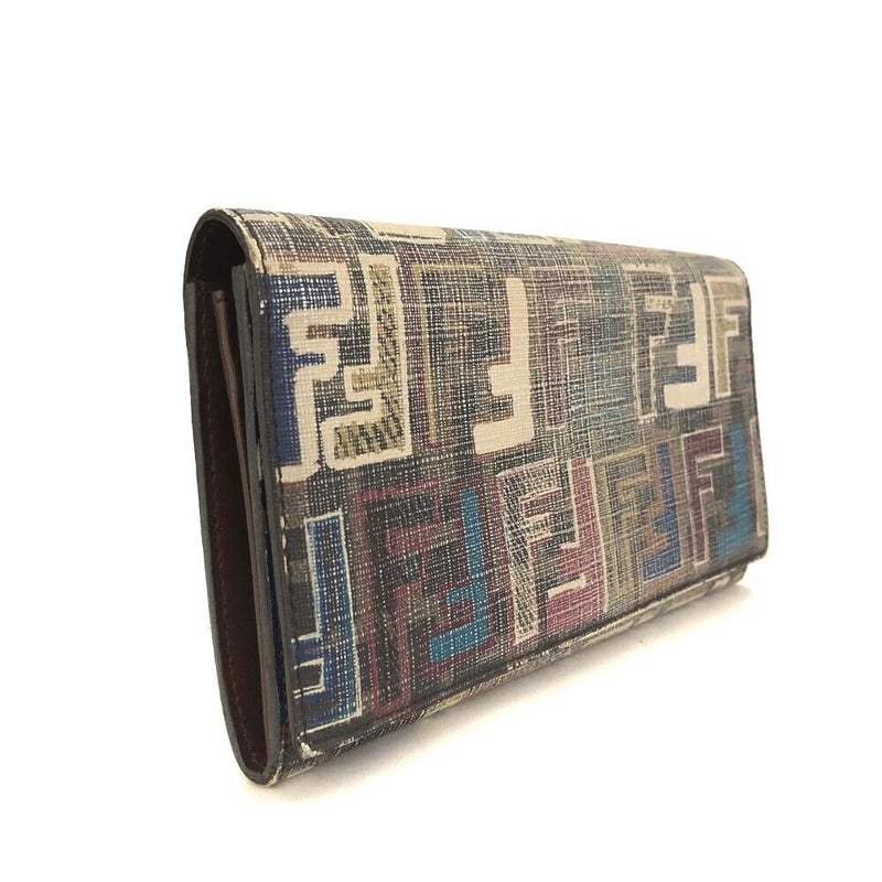 Fendi Zucca Pvc Leather Long Bifold