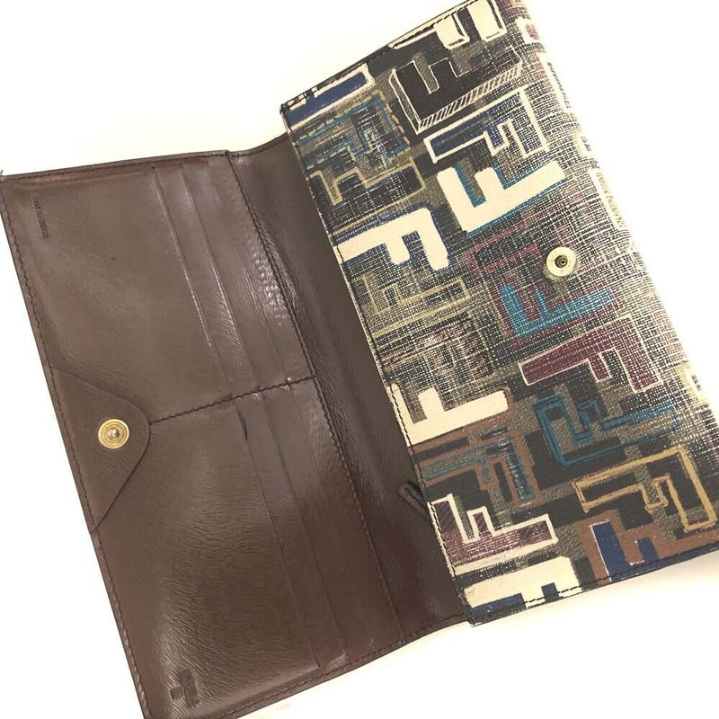 Fendi Zucca Pvc Leather Long Bifold