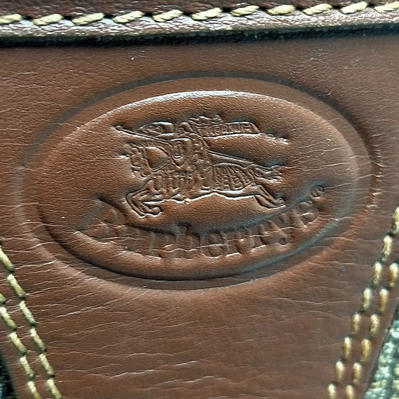 Burberrys Boston Bag Brown Canvas