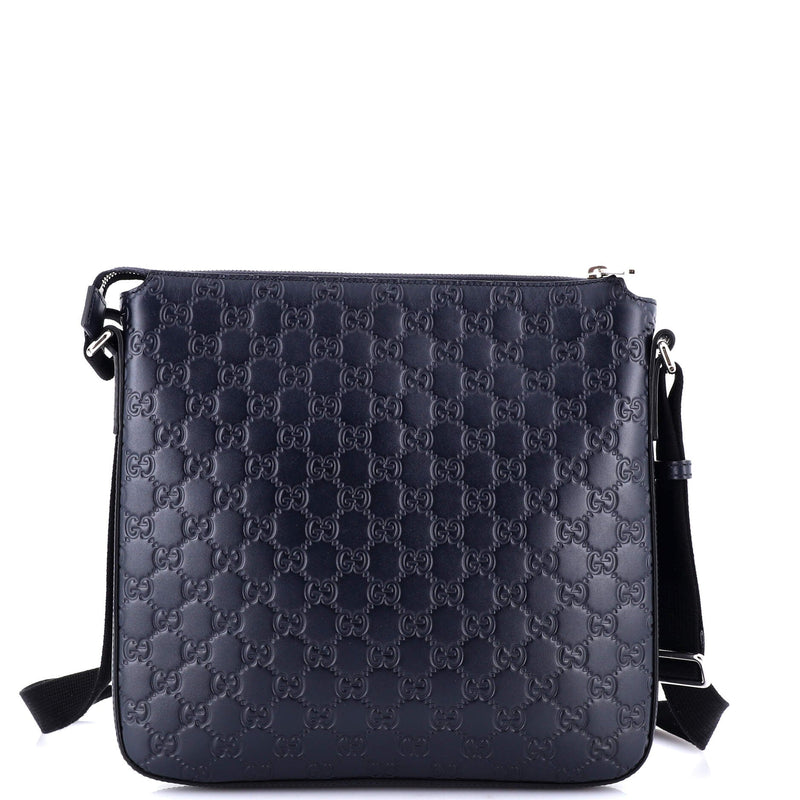 Signature Zip Messenger Bag Guccissima