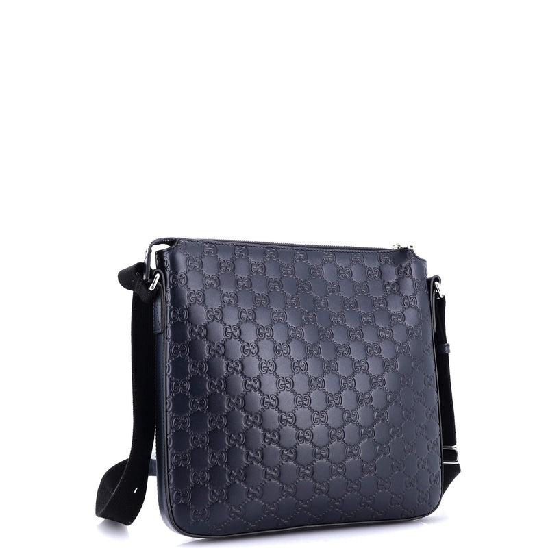 Signature Zip Messenger Bag Guccissima