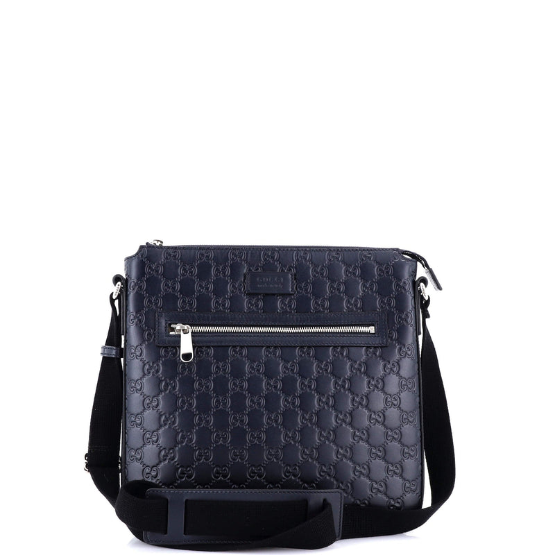 Signature Zip Messenger Bag Guccissima