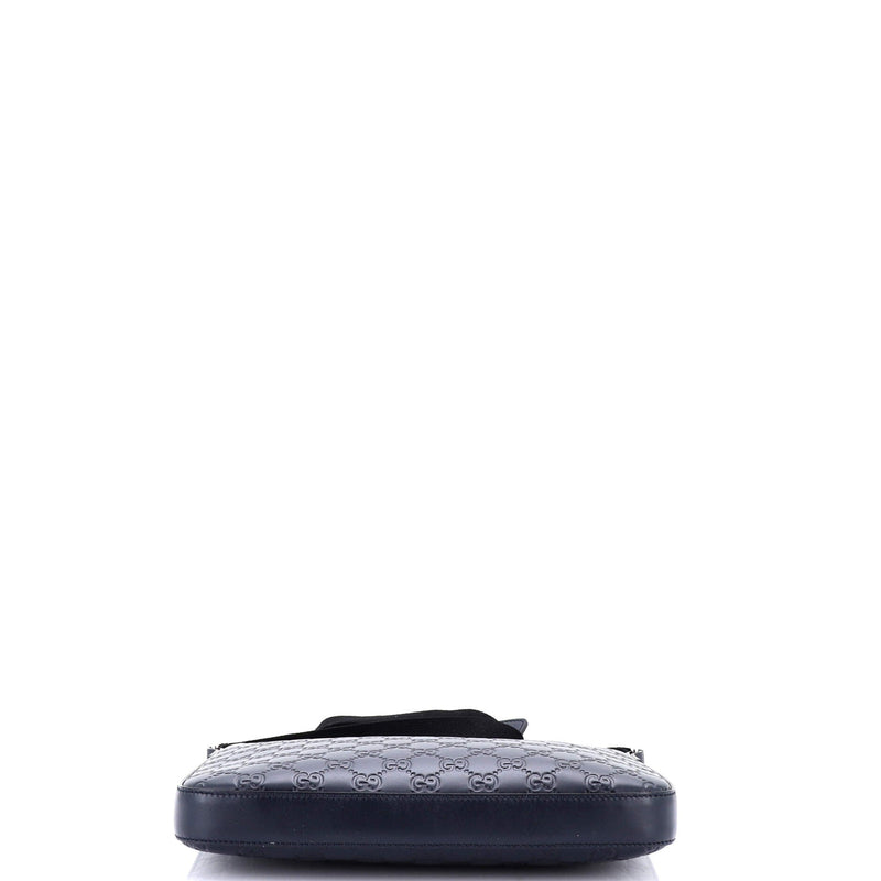 Signature Zip Messenger Bag Guccissima