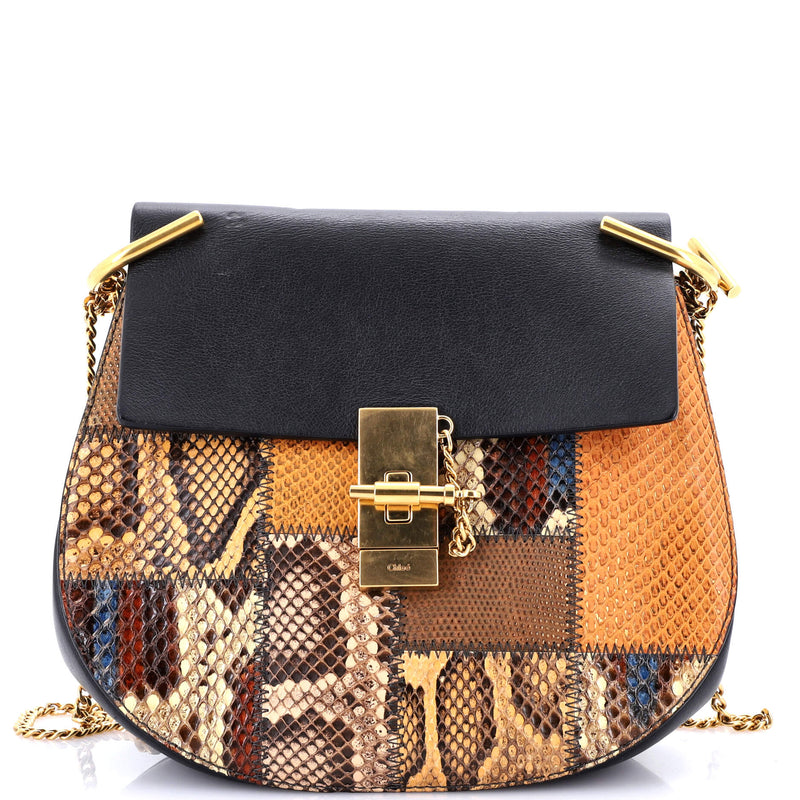 Chloe Drew Crossbody Bag Python And