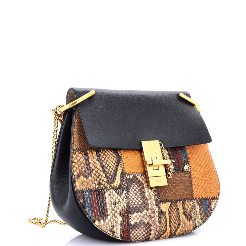 Chloe Drew Crossbody Bag Python And