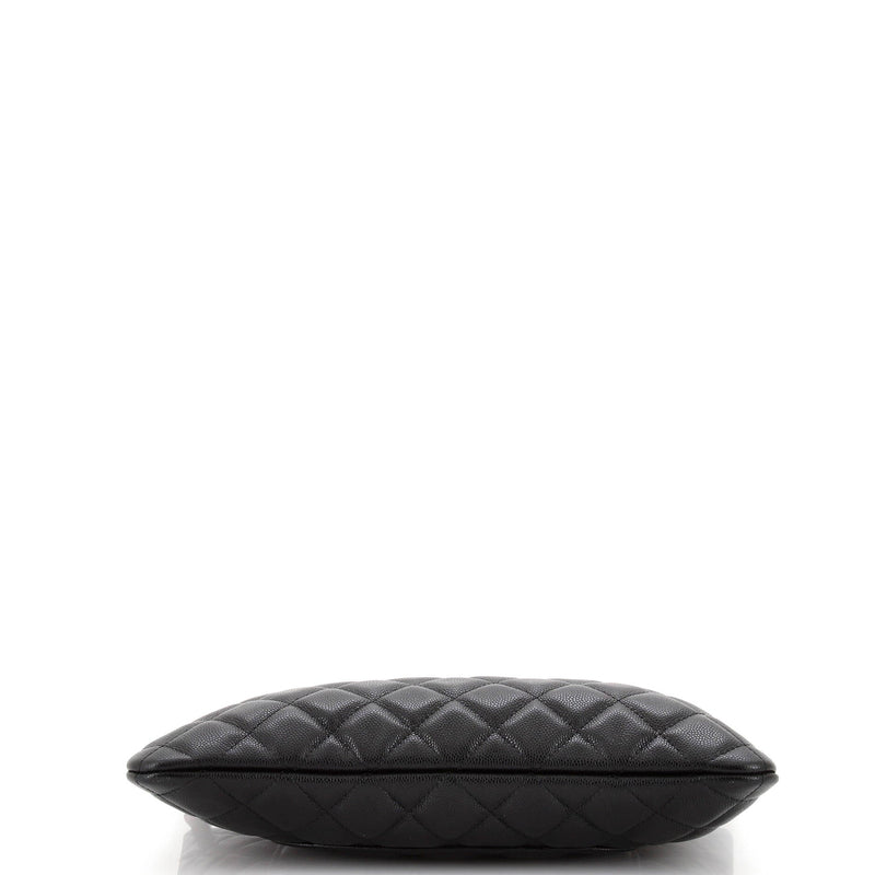 Chanel O Case Clutch Quilted Caviar
