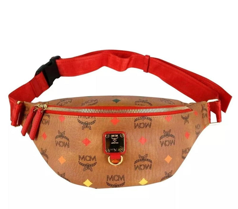 Mcm Cognac Spectrum Stark Belt Bag In