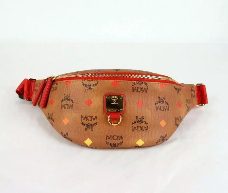 Mcm Cognac Spectrum Stark Belt Bag In