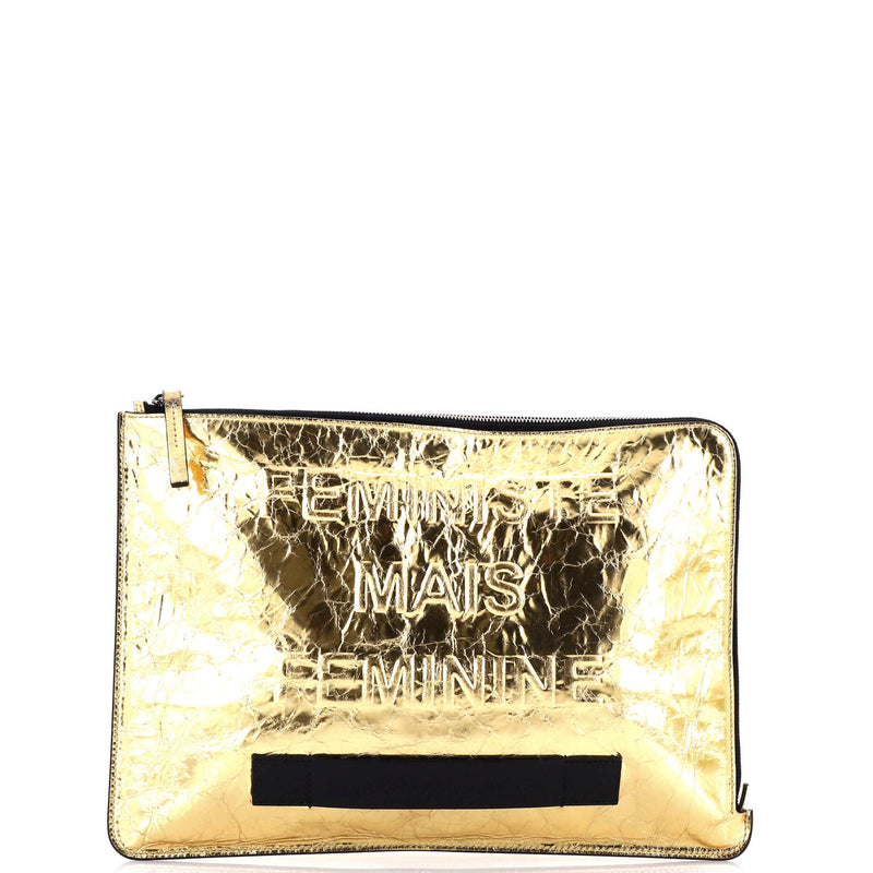 Chanel Feminine Pouch Crinkled Leather