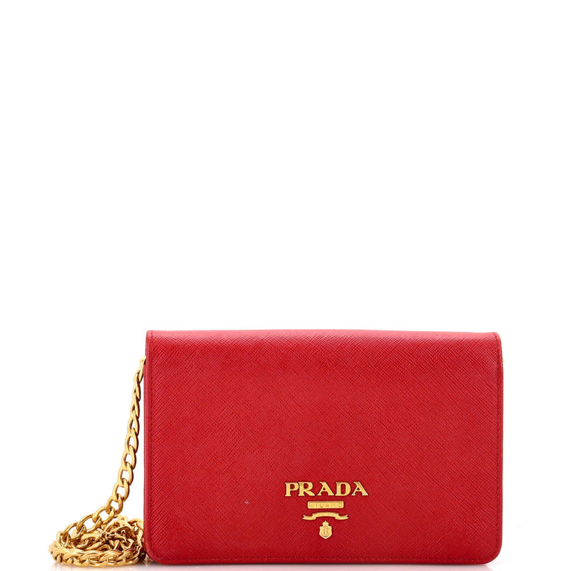 Prada Chain Wallet Crossbody Saffiano