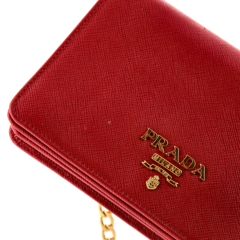 Prada Chain Wallet Crossbody Saffiano