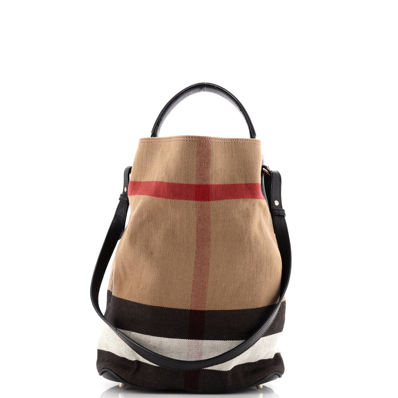Burberry Ashby Bag House Check Canvas