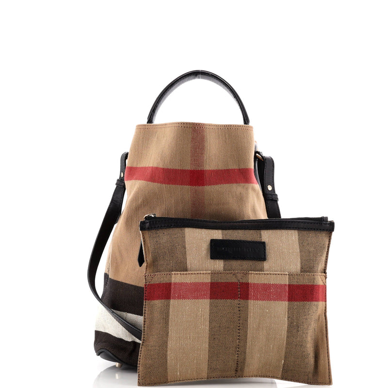Burberry Ashby Bag House Check Canvas