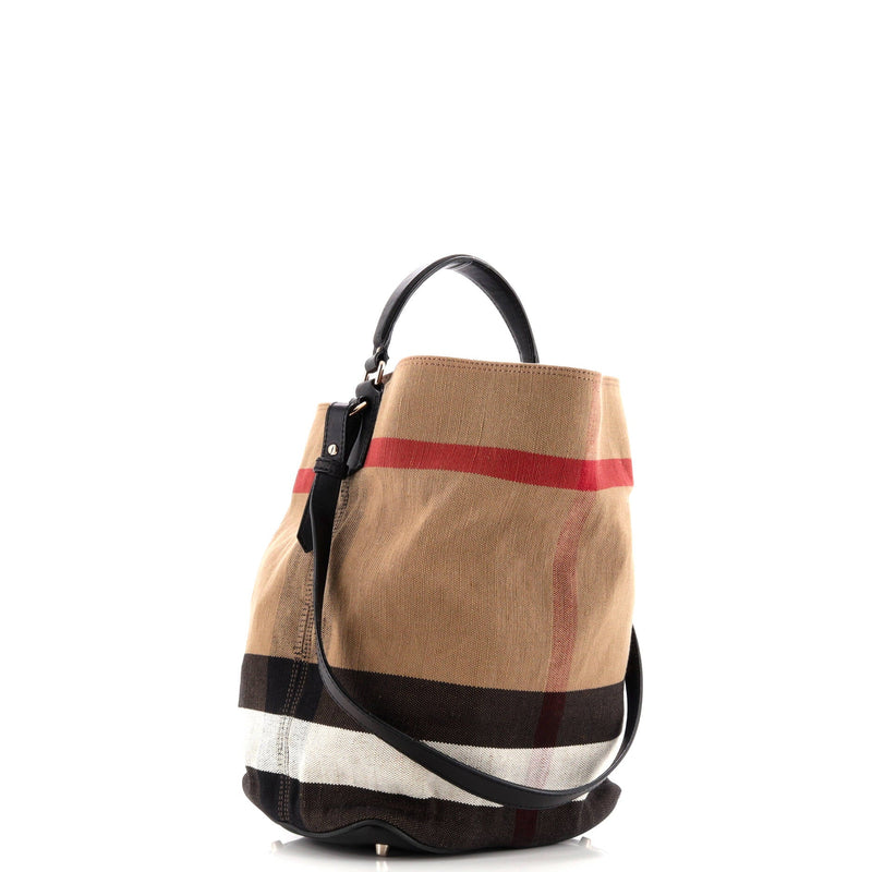 Burberry Ashby Bag House Check Canvas