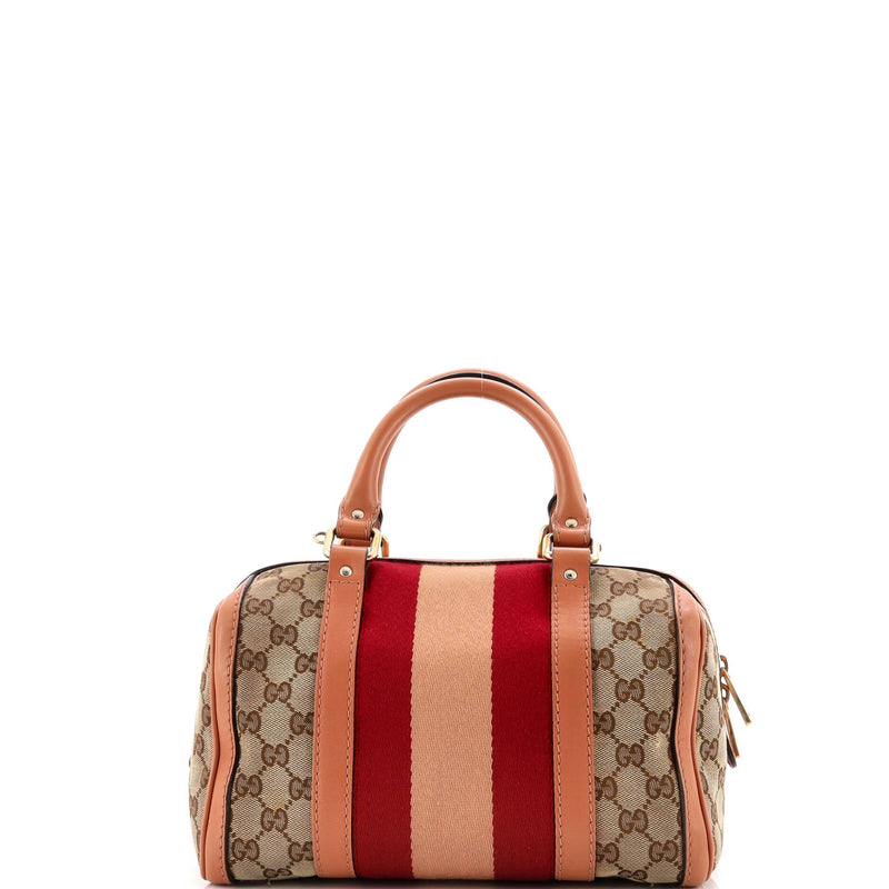 Gucci Vintage Web Boston Bag Gg Canvas