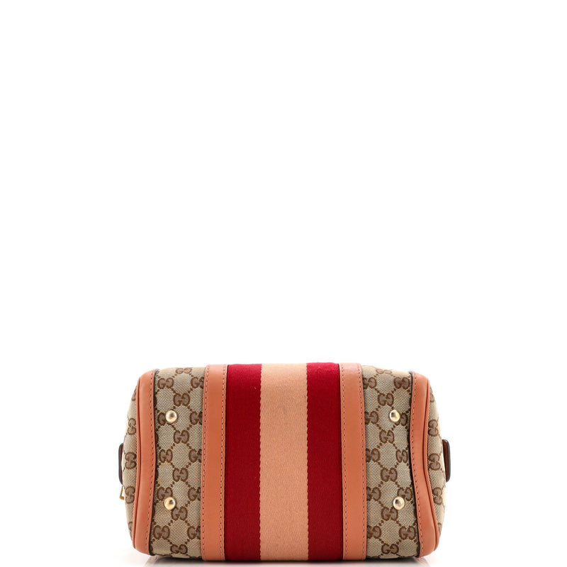 Gucci Vintage Web Boston Bag Gg Canvas