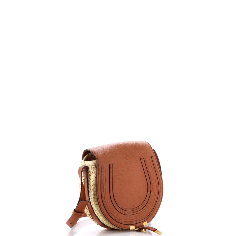 Chloe Marcie Basket Crossbody Bag Raffia