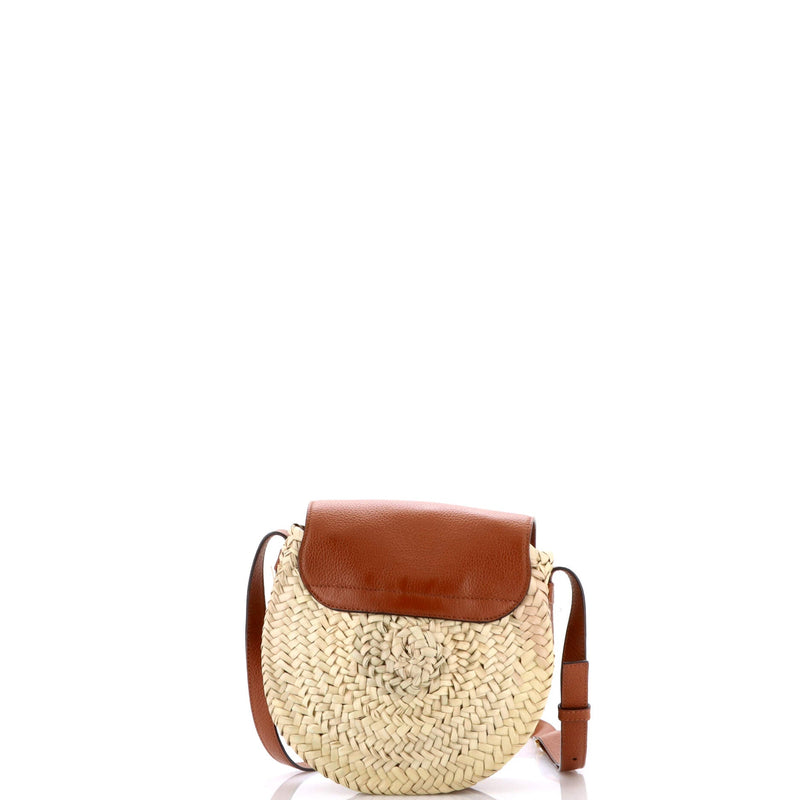 Chloe Marcie Basket Crossbody Bag Raffia