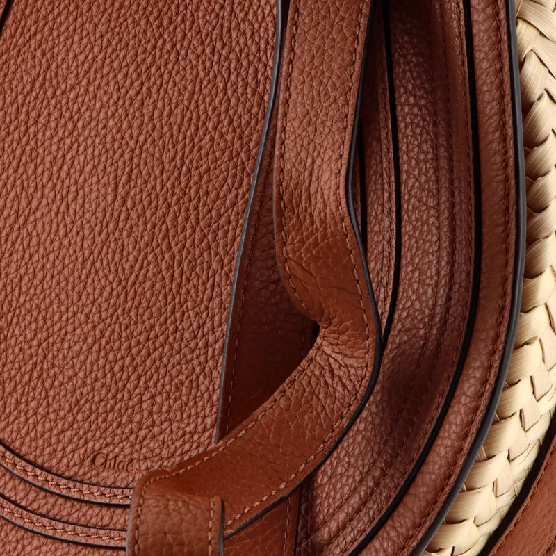 Chloe Marcie Basket Crossbody Bag Raffia